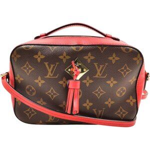 303855BG (X6) Louis Vuitton Crossbody Bag Saintonge Coklico Brown Monogram